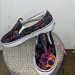 Vans Trippy Drip Black Multi Slip-O Colorful Slip-On Shoes UNISEX